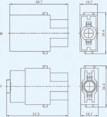 Specifications of HDC-HM1C100-MC-FC Rectangular Connectors