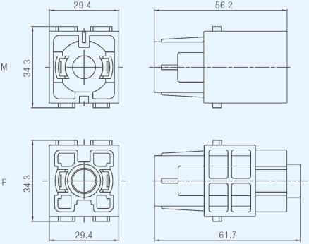 Specifications of HDC-HM200-MC-FC Rectangular Connectors