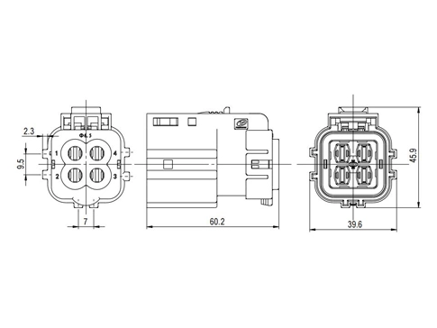 YGEV2-4pinシリーズ電気コネクタの詳細