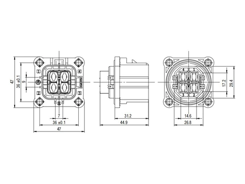 YGEV2-4pinシリーズ電気コネクタの詳細