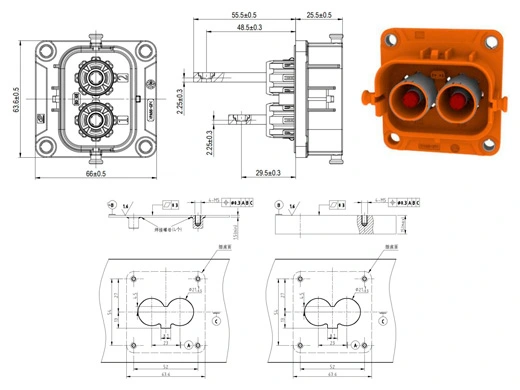 YG1079-2/3pinシリーズ電気コネクタの詳細