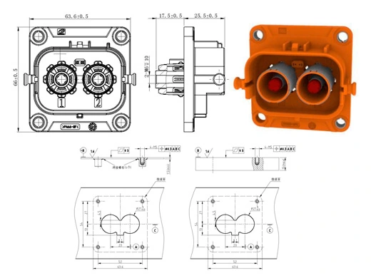 YG1079-2/3pinシリーズ電気コネクタの詳細