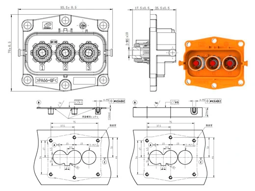 YG1079-2/3pinシリーズ電気コネクタの詳細