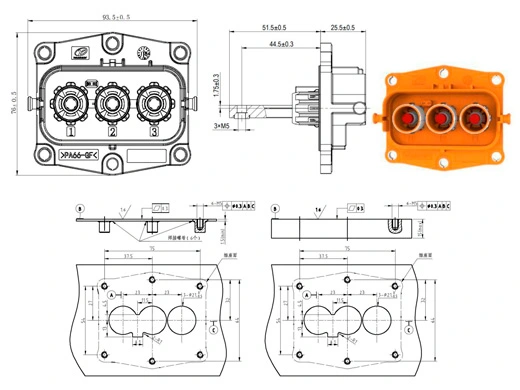 YG1079-2/3pinシリーズ電気コネクタの詳細