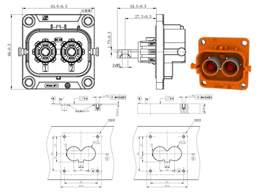 YG1079-2/3pinシリーズ電気コネクタの詳細