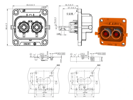 YG1079-2/3pinシリーズ電気コネクタの詳細